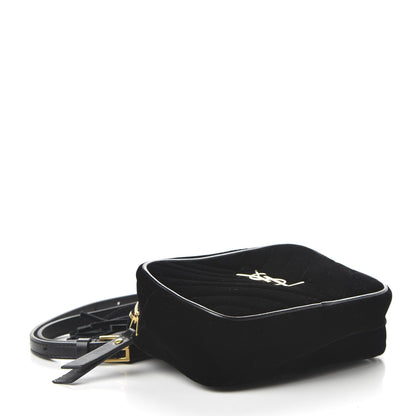 Saint Laurent Velour Matelasse Monogram Lou Belt Bag Black 4 of 9