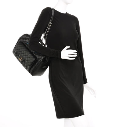 Chanel Calfskin Quilted Bowling Bag Black 2 of 8