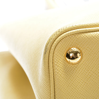 Prada Saffiano Cuir Medium Double Bag Polline 9 of 15