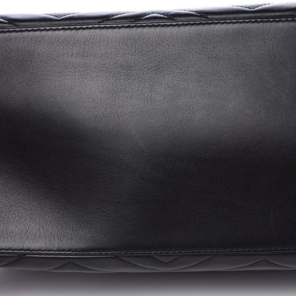 Gucci Calfskin Matelasse Medium GG Marmont Shoulder Tote Bag Black 10 of 16