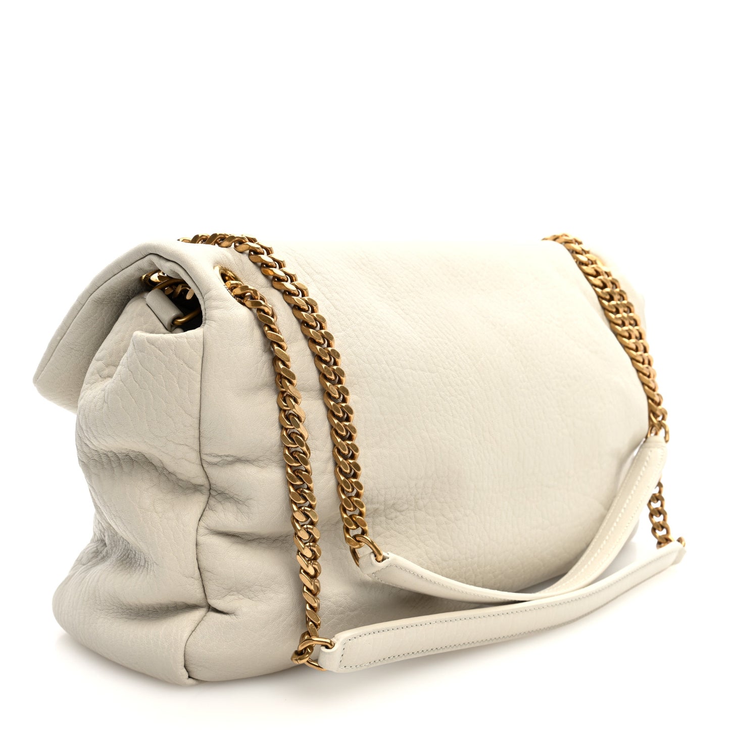 Grained Lambskin Large Calypso Blanc Vintage