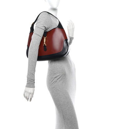 Gucci Boarded Dyana Lux Calfskin Bi-Color Medium Jackie 1961 Hobo Red Mineral Blue 2 of 10
