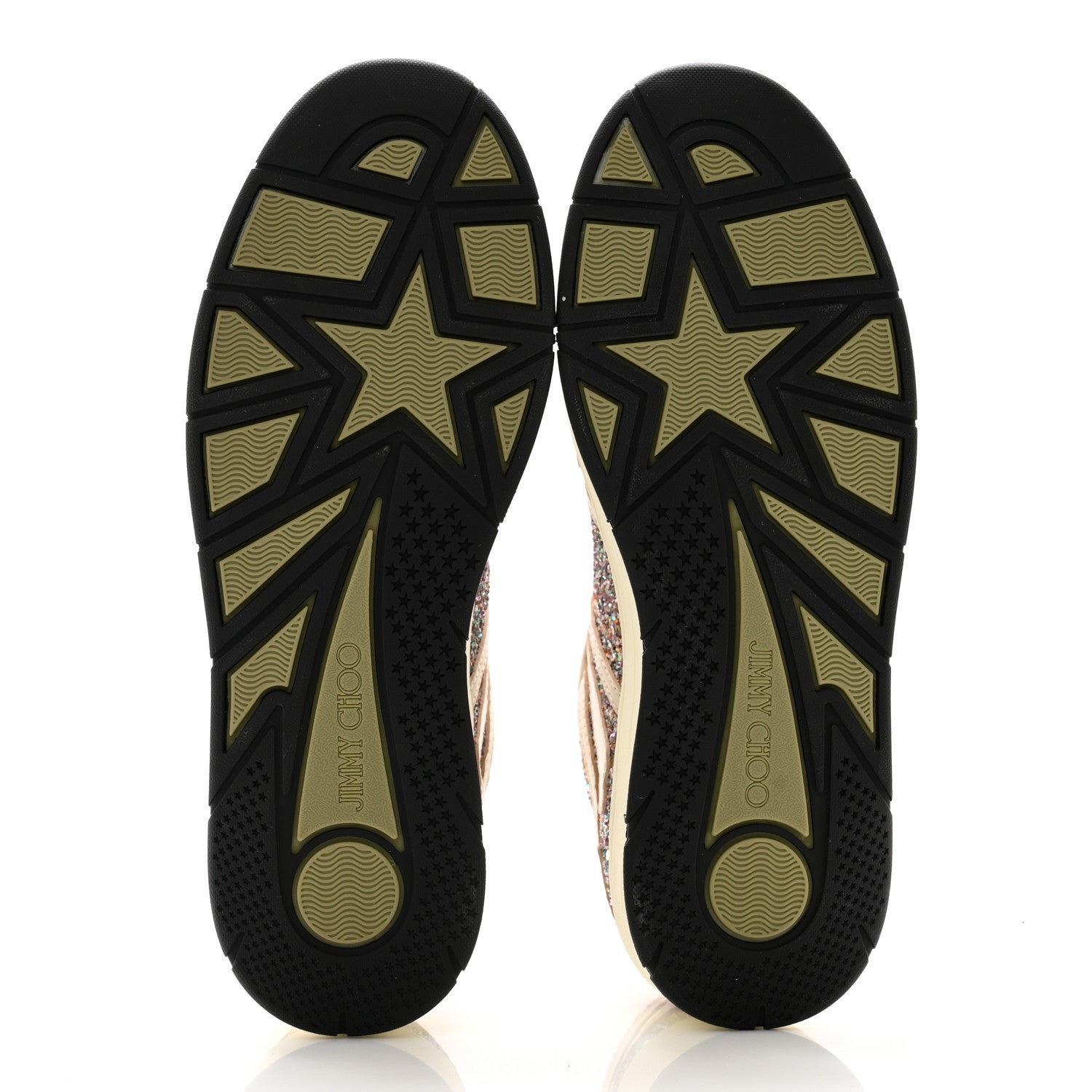 Jimmy Choo Glitter Cash Sneakers 37.5 Ballet Pink 5 of 10