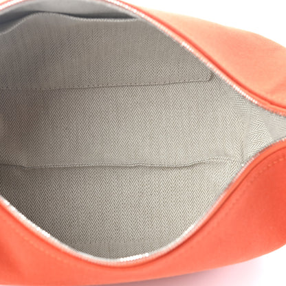 Hermes Canvas Small Bride-A-Brac Pouch Orange Burgundy 5 of 8