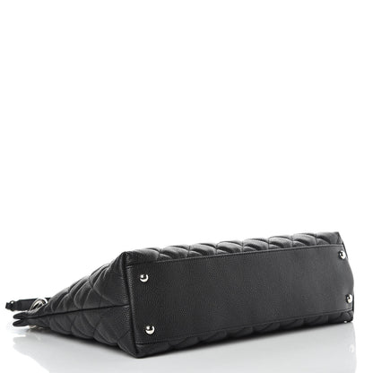 Chanel Caviar Quilted CC Shopping Tote Black 4 of 10