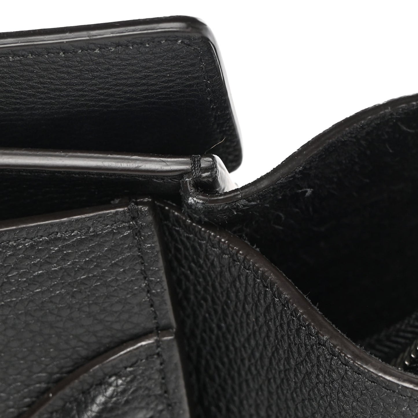 Drummed Calfskin Mini Luggage Black