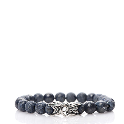 David Yurman Sterling Silver Lapis Lazuli 8mm Spiritual Beads Bracelet 2 of 5