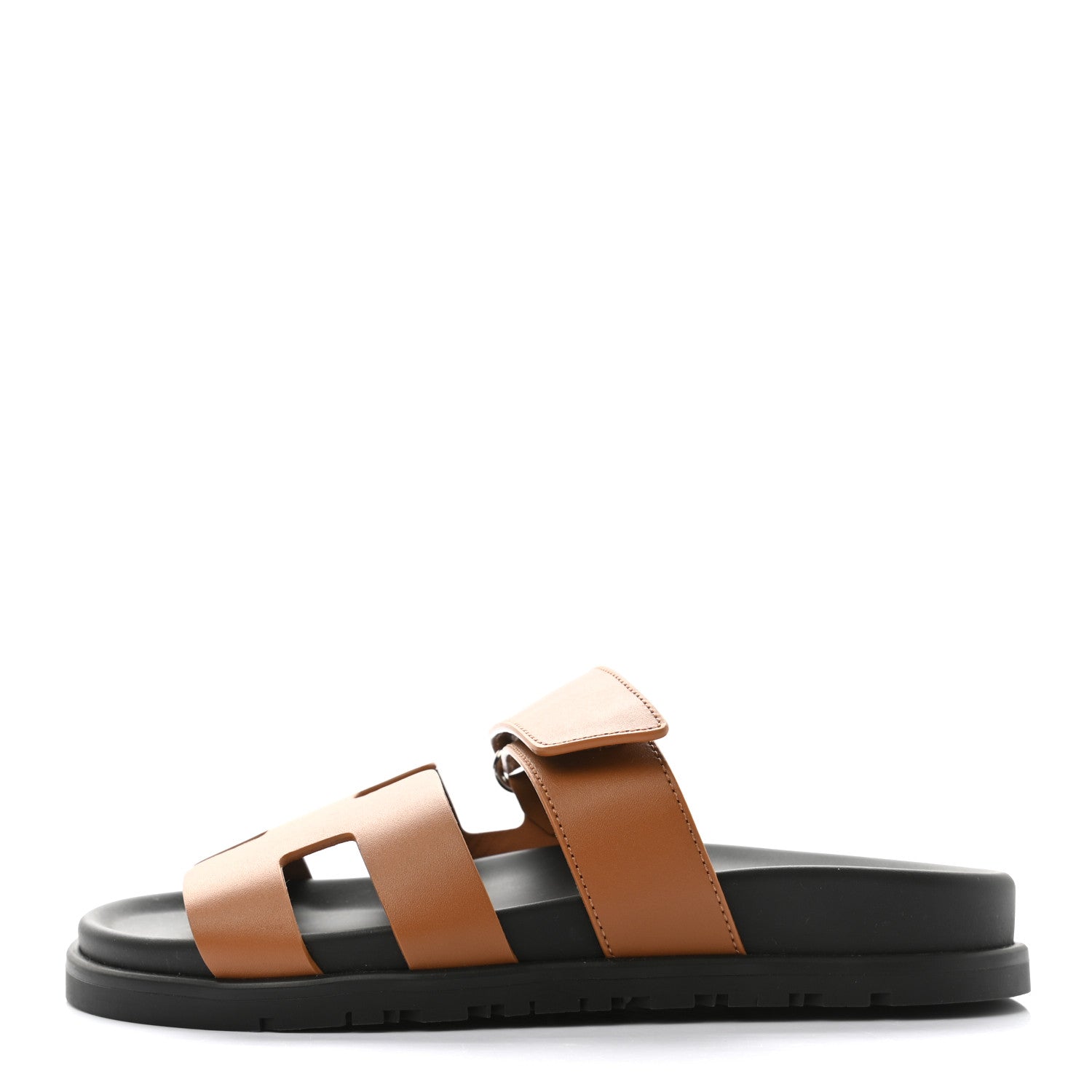 Hermes Calfskin Womens Chypre Sandals 35 Gold 1 of 9