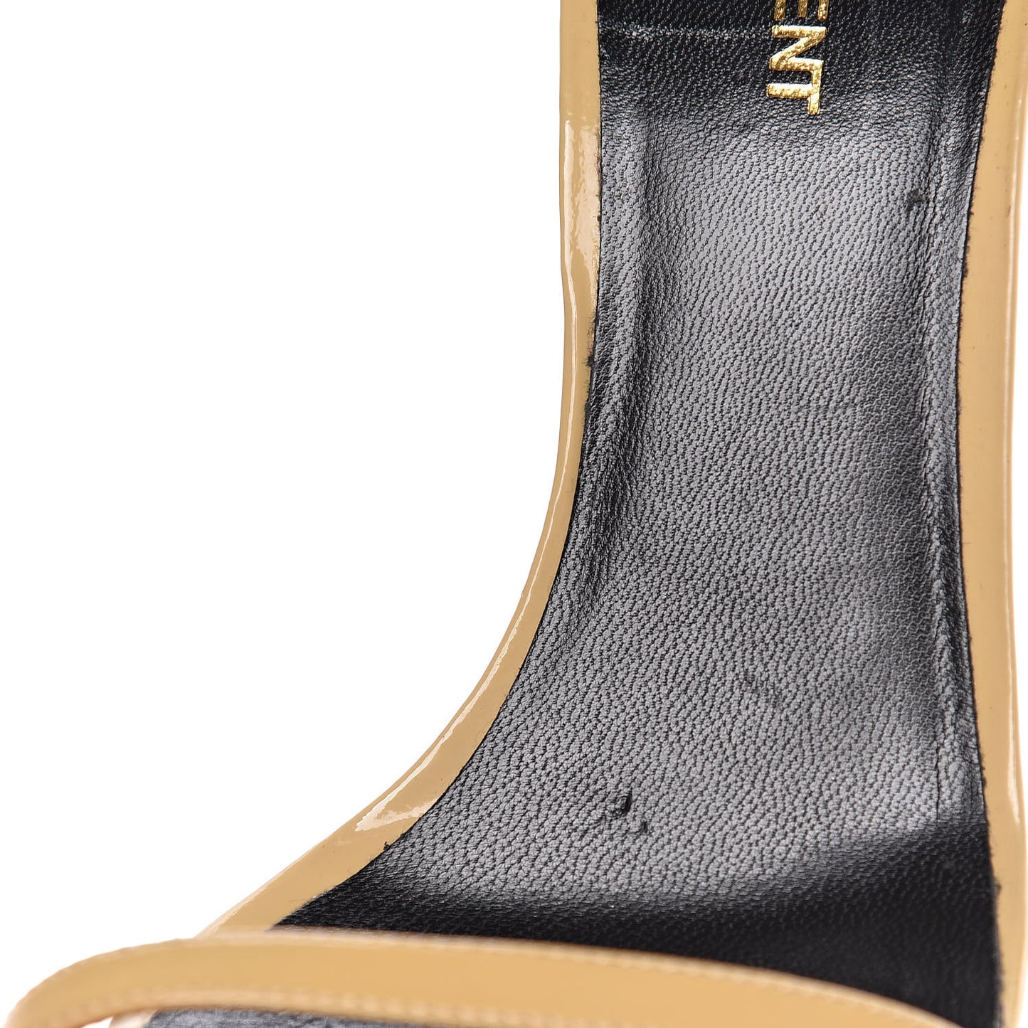 Patent Jane 120 Ankle Strap Sandals 39.5 Beige