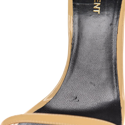 Saint Laurent Patent Jane 120 Ankle Strap Sandals 39.5 Beige 14 of 17