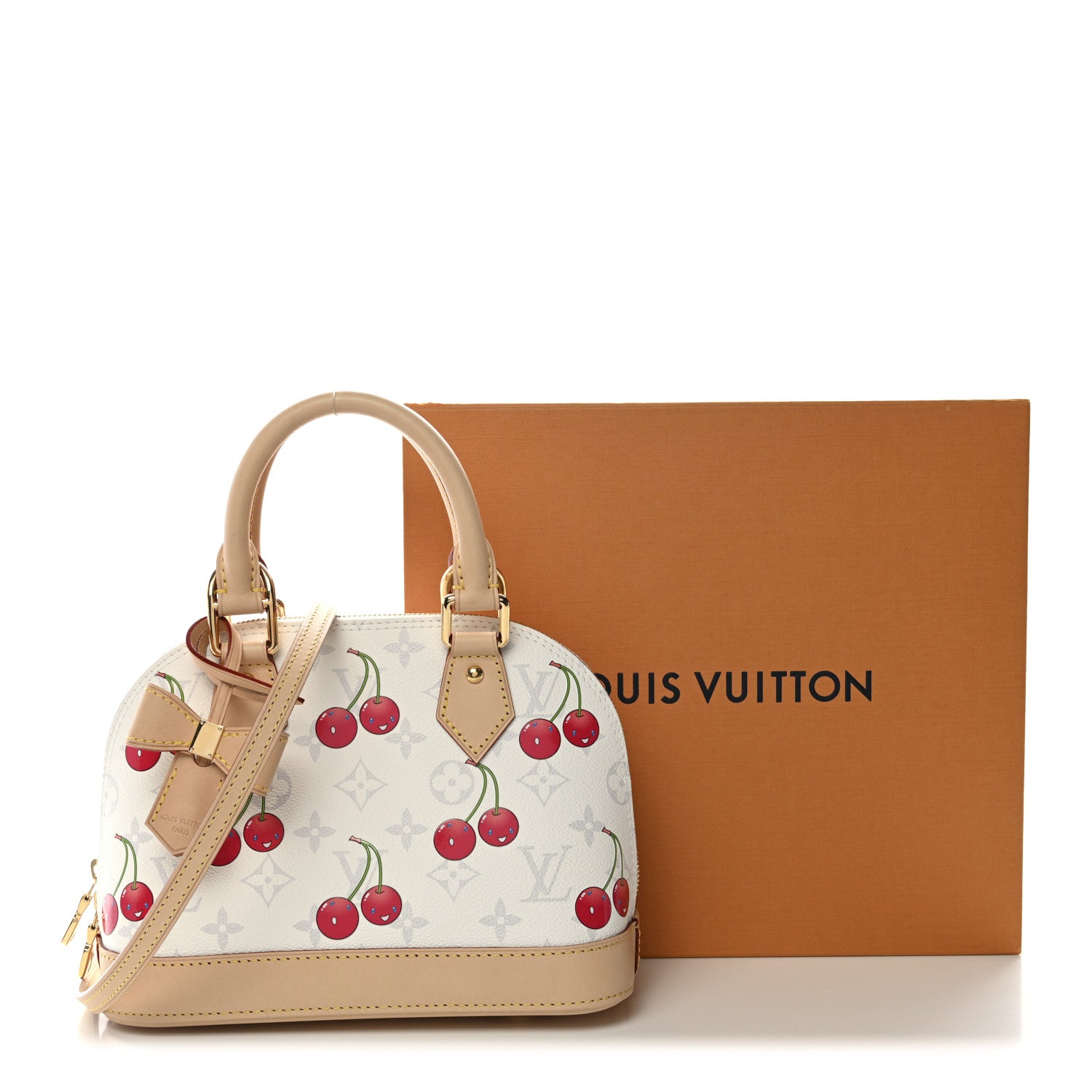 Louis Vuitton LV X TM Monogram Cerises Alma BB White 1759742