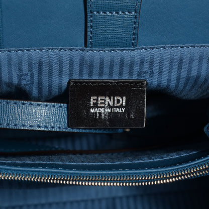 Fendi Vitello Elite Petite 2Jours Tote Blue Cobalto 6 of 9
