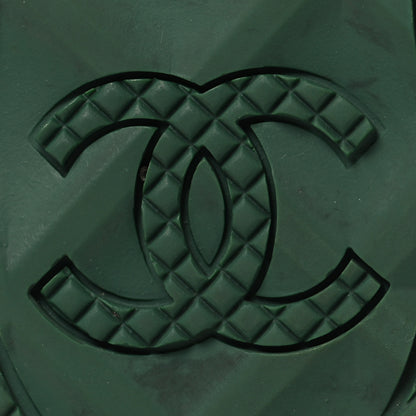 Chanel Caoutchouk CC High Boots 39 Dark Green 6 of 7