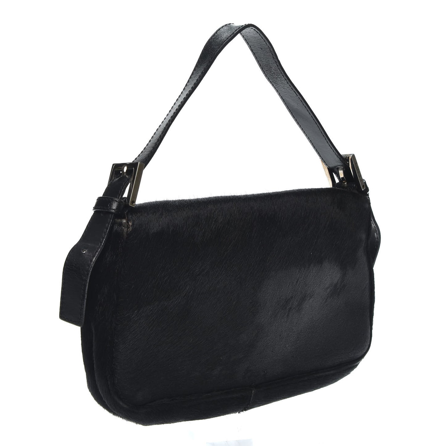 Calf Hair Baguette Black