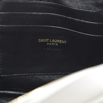 Saint Laurent Grain De Poudre Matelasse Monogram Mini Lou Camera Bag Crema Soft 7 of 12