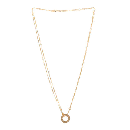 Cartier 18K Yellow Gold 2 Diamond LOVE Necklace 3 of 5