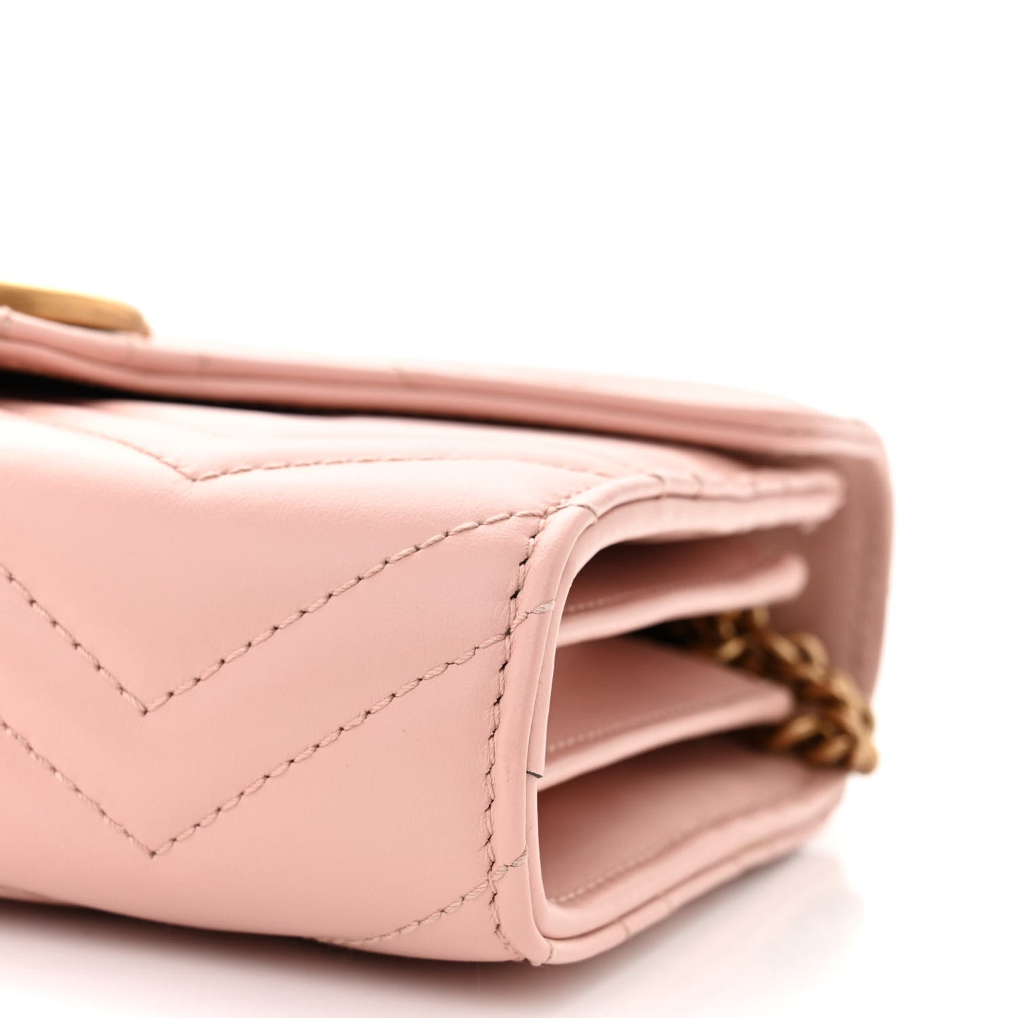 Calfskin Matelasse GG Marmont Chain Wallet Perfect Pink