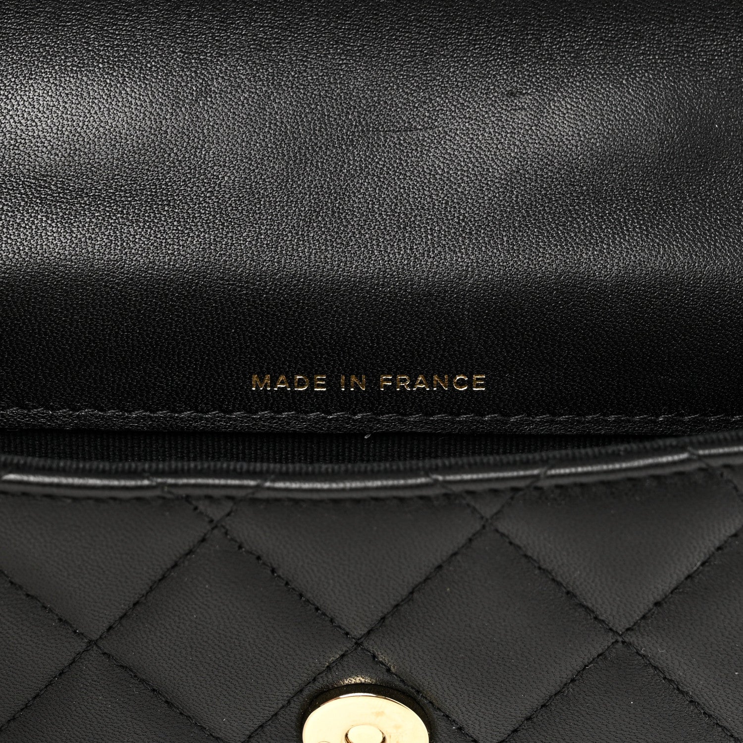 Chanel Lambskin Quilted Top Handle Flap Coin Purse With Chain Black 7 of 13