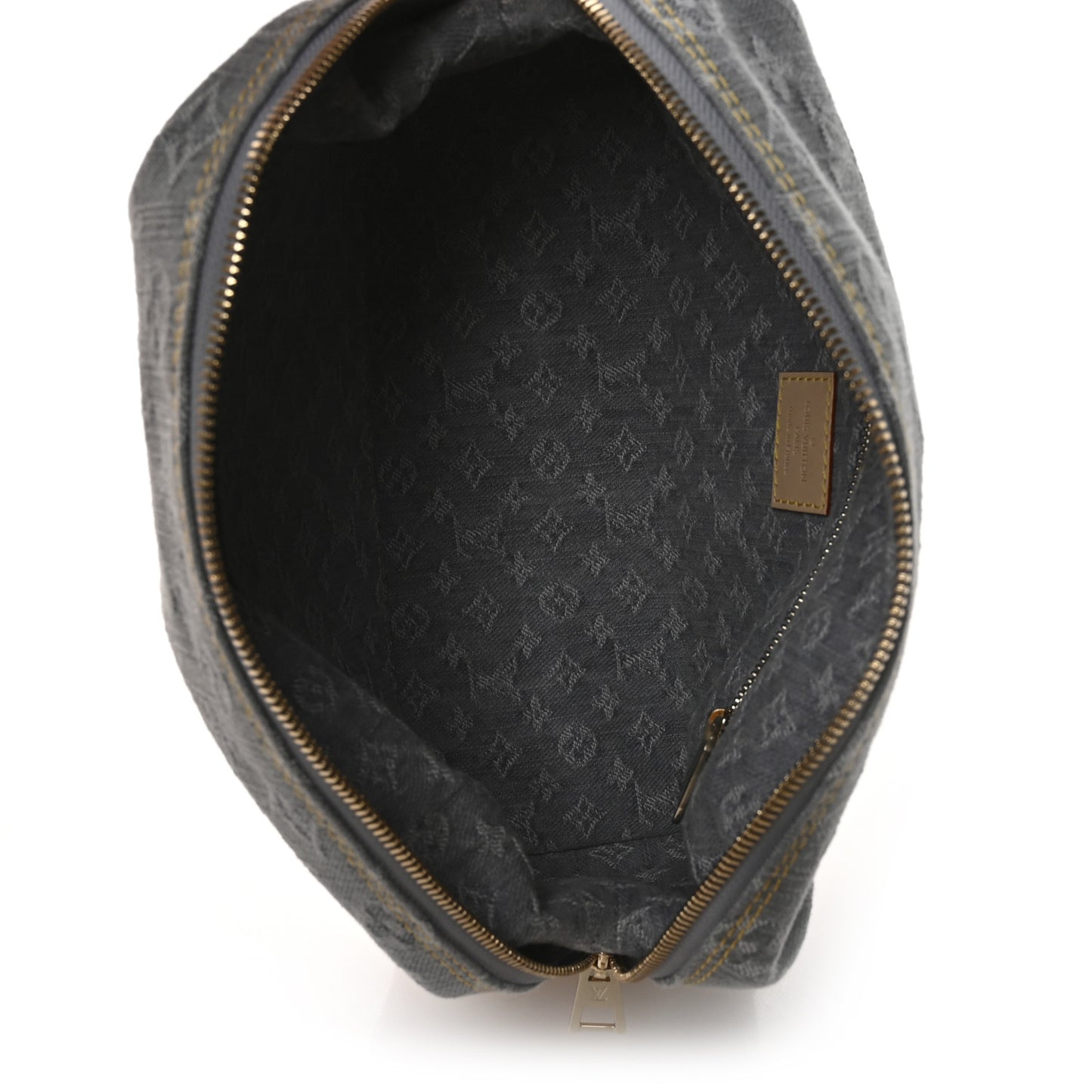 Monogram Denim Cosmetic Pouch GM Cloudy Cloudy Grey