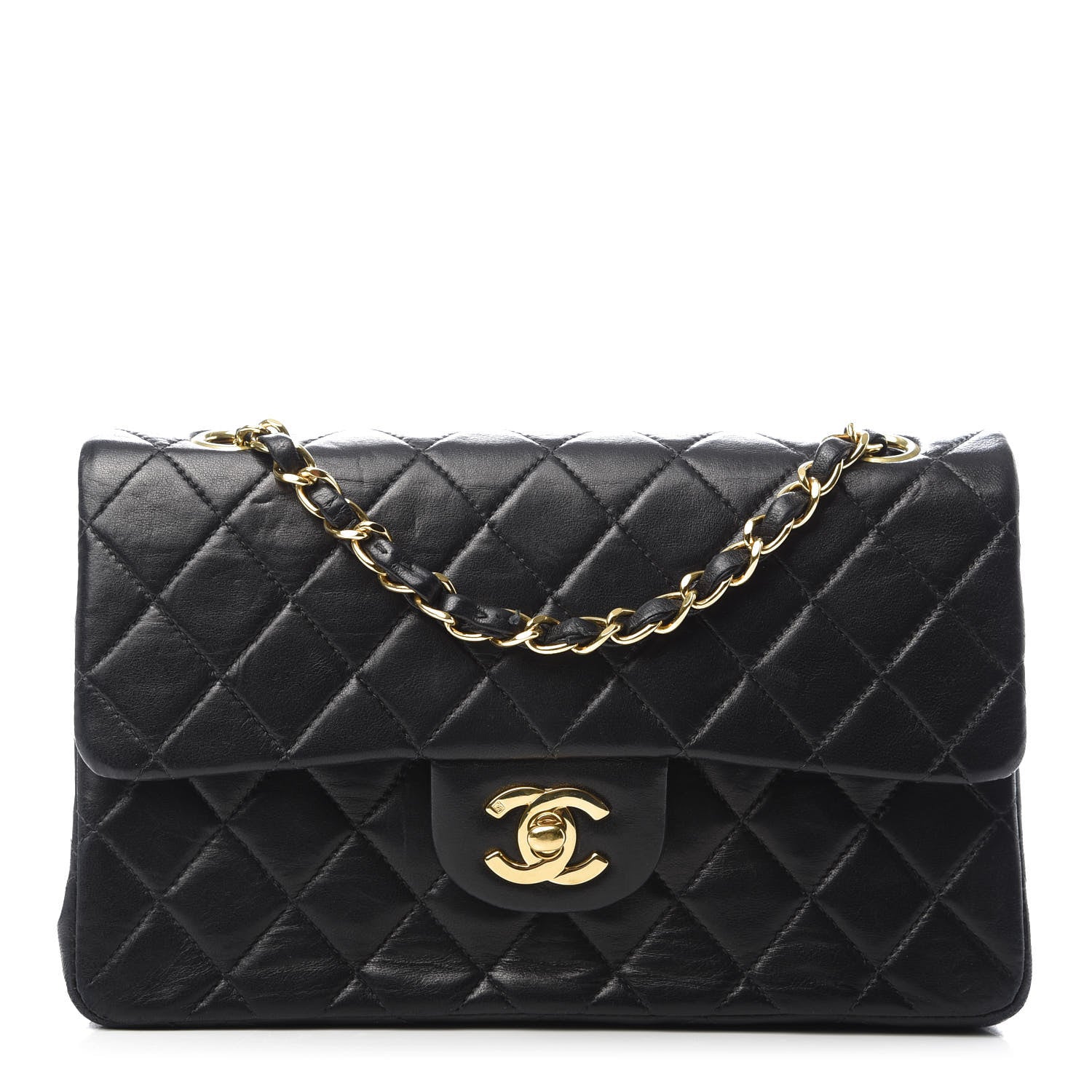 Chanel Lambskin Quilted Small Double Flap Black 1 of 11