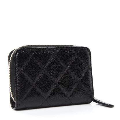 Chanel Caviar Quilted Incognito Zip Coin Purse Black 3 of 8