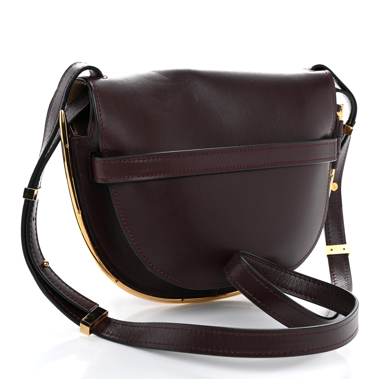 Loewe Calfskin Small Metal Gate Crossbody Bag Oxblood 3 of 9
