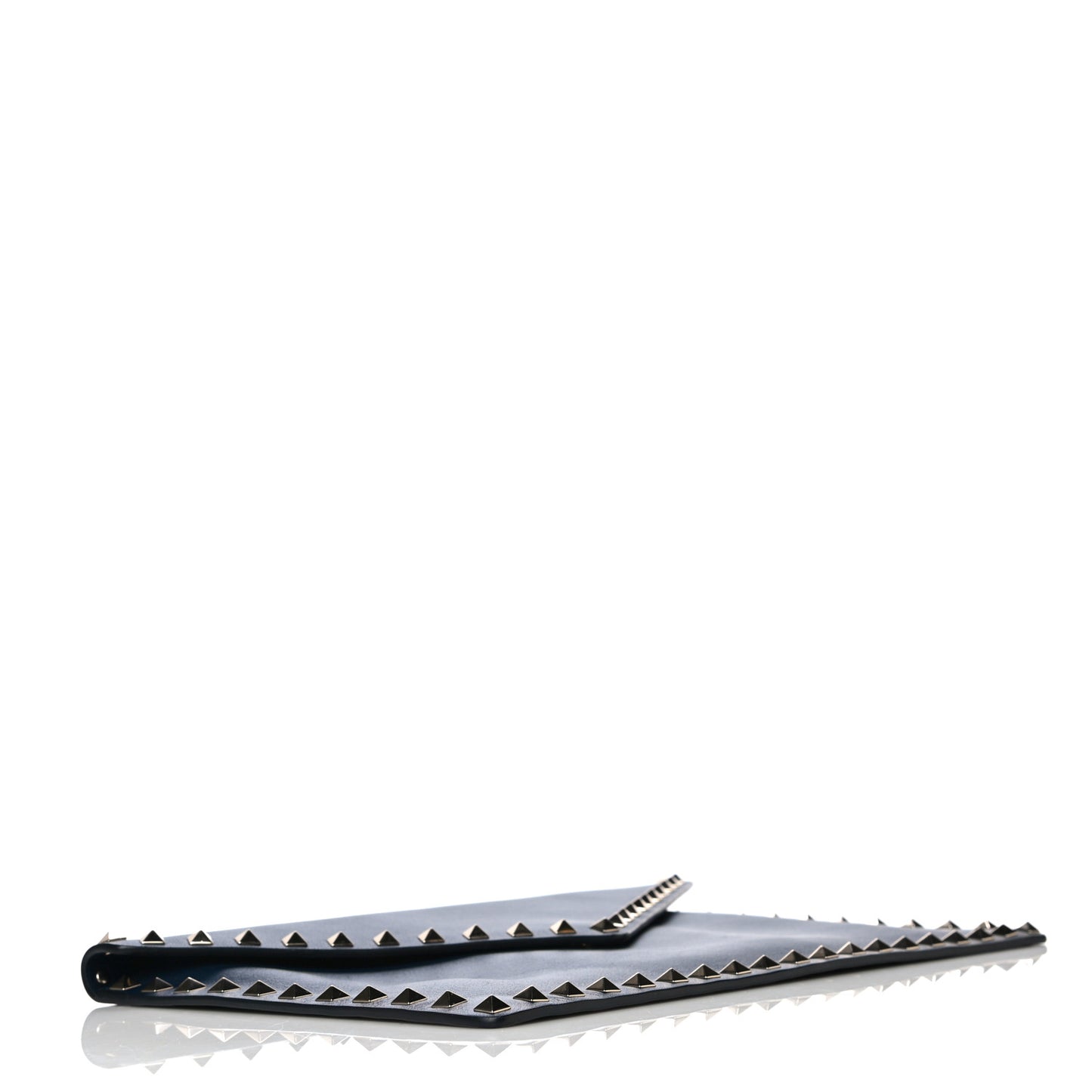Vitello Large Rockstud Envelope Clutch Navy