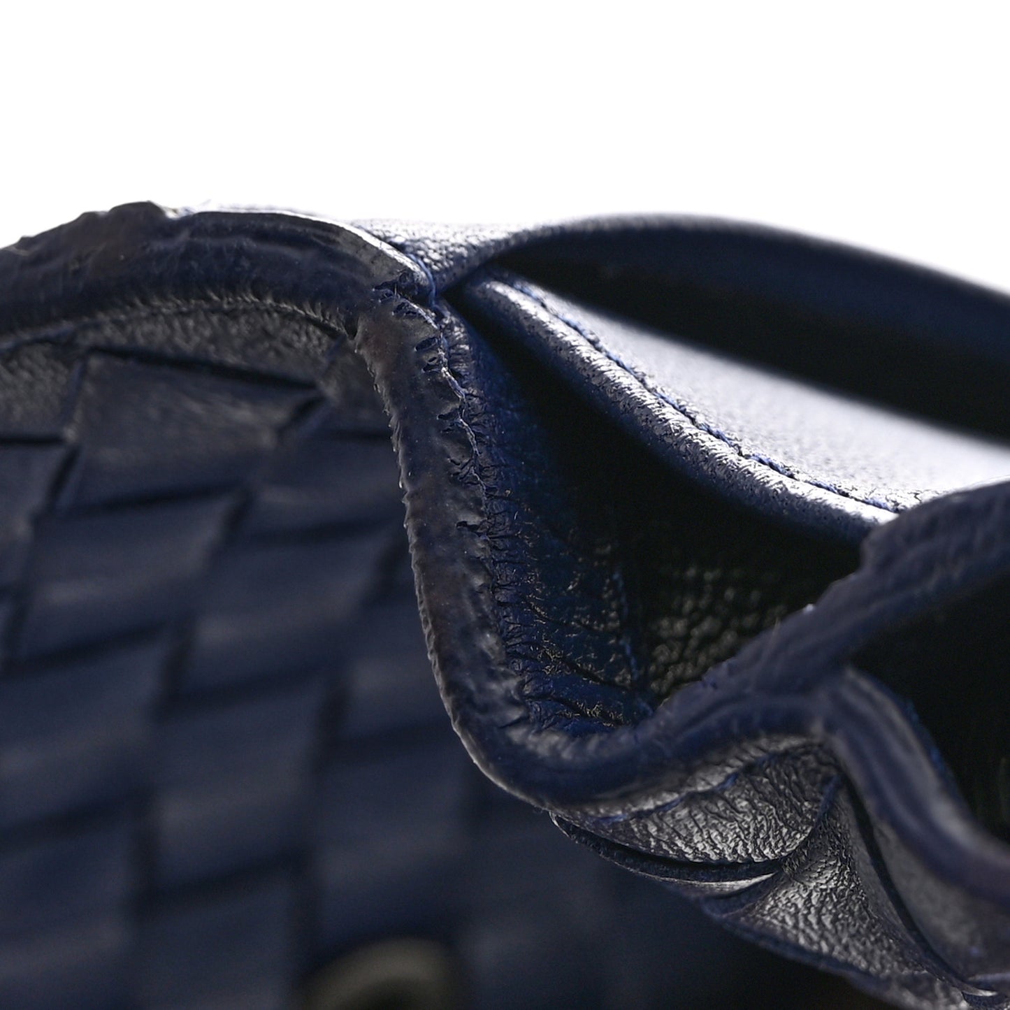 Nappa Intrecciato Continental Wallet Baltic Blue