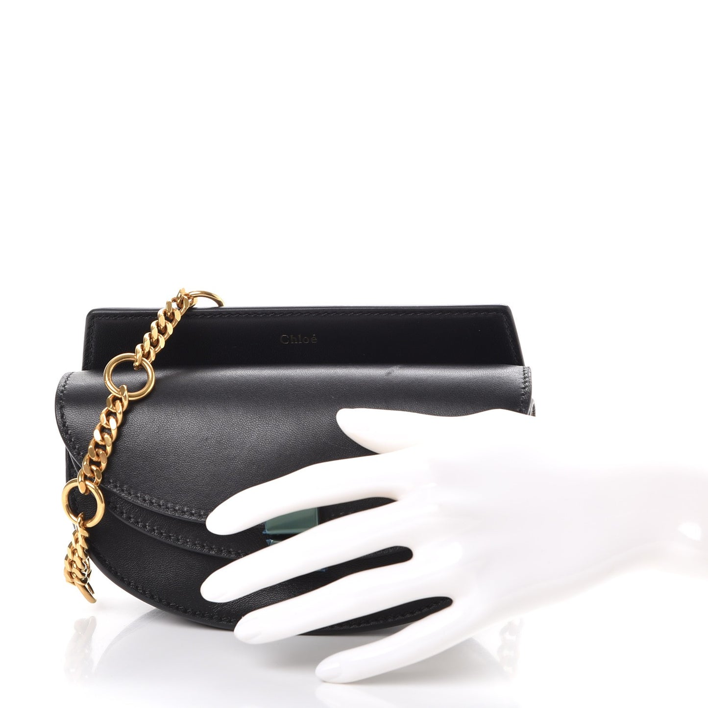 Calfskin Nano Georgia Crossbody Bag Black
