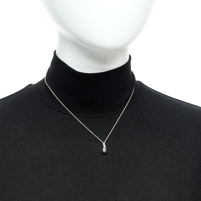 Tiffany Sterling Silver 12mm Elsa Peretti Teardrop Pendant Necklace 2 of 5