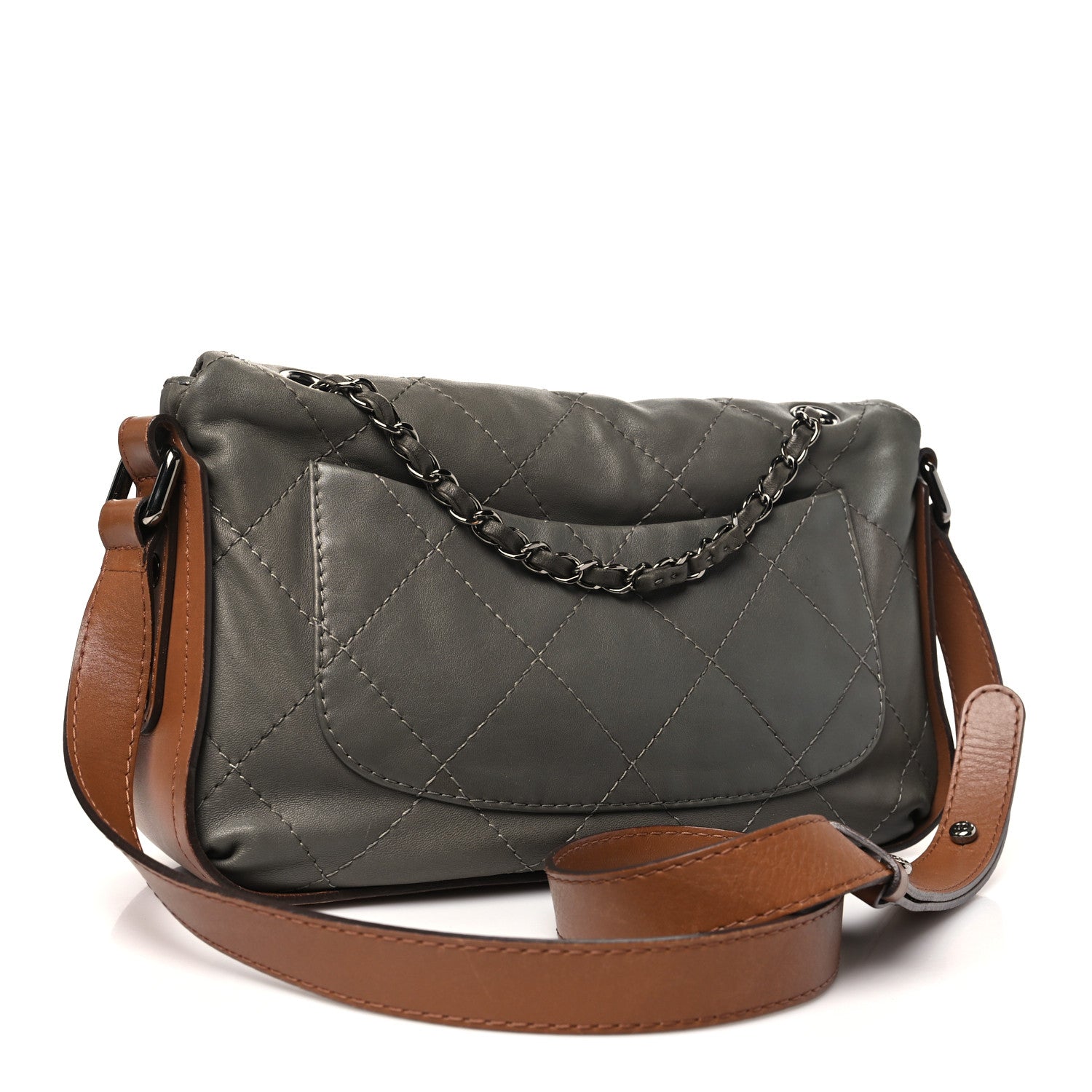 Chanel Calfskin Country Chic Cross Body Flap Grey 3 of 10