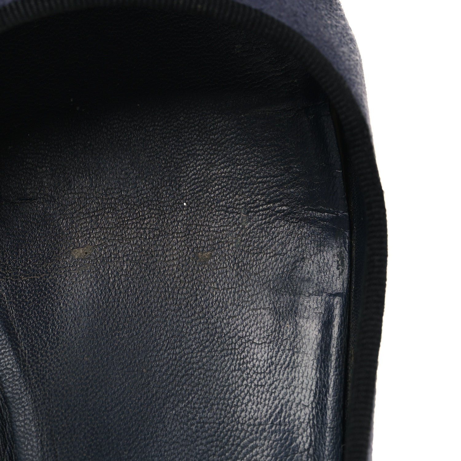 Chanel Suede Cap Toe CC Ballerina Flats 38.5 Blue Black 11 of 12