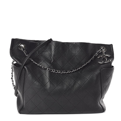 Chanel Caviar Stitched Medium CC Pocket Hobo Black 1 of 10