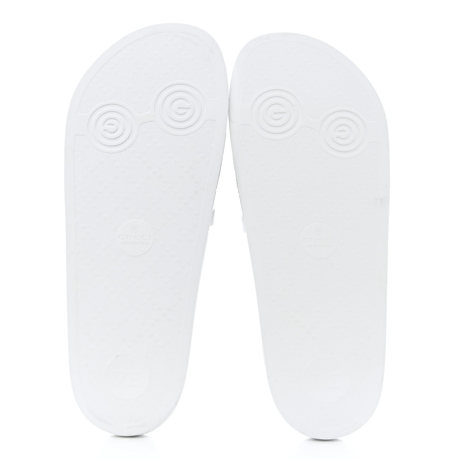 Gucci Rubber Web Mens Pool Slide Sandals 10 White Green Red 5 of 12
