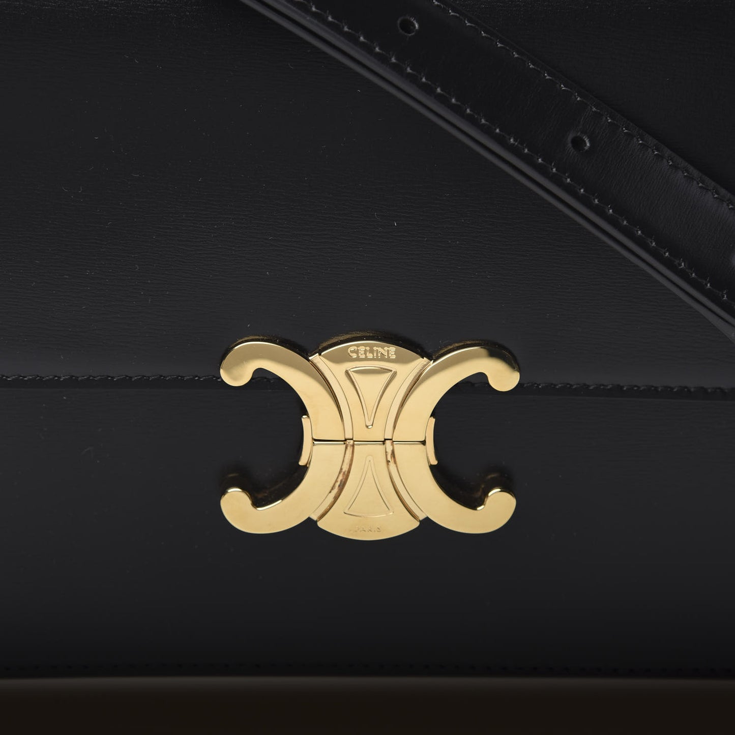 Shiny Calfskin Medium Triomphe Black