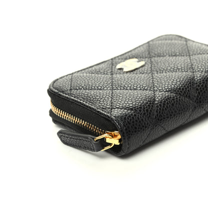 Chanel Caviar Quilted Zip Coin Purse Black 8 of 10