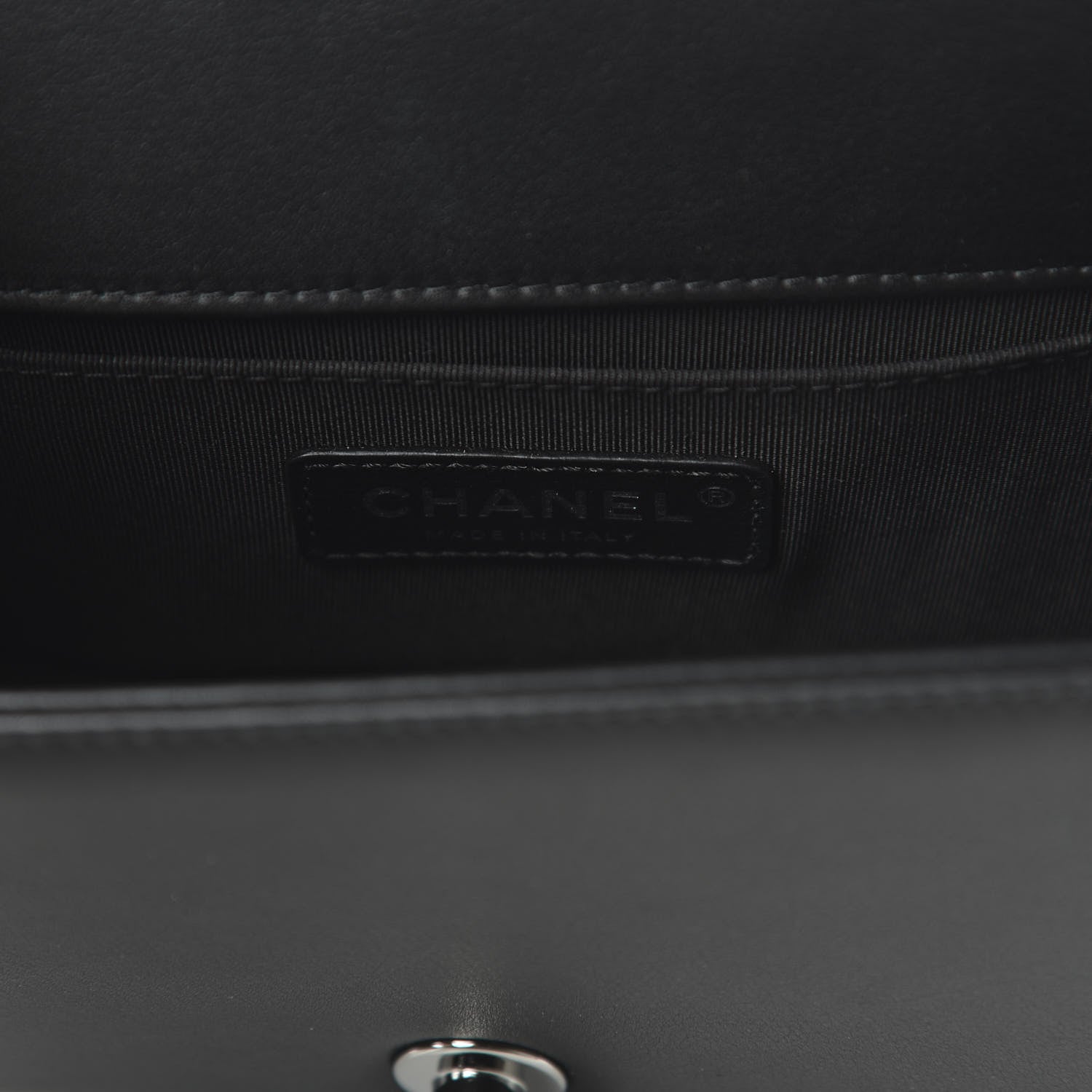 Chanel Calfskin Pearl Tweed Small Boy Flap Black 8 of 10