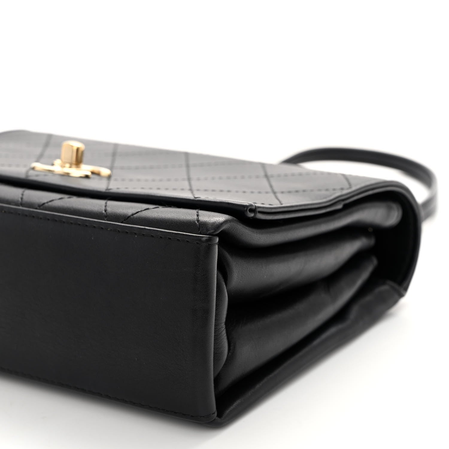 Chanel Calfskin Stitched Large Flap Black 9 of 9