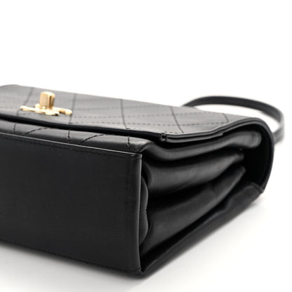 Chanel Calfskin Stitched Large Flap Black 9 of 9