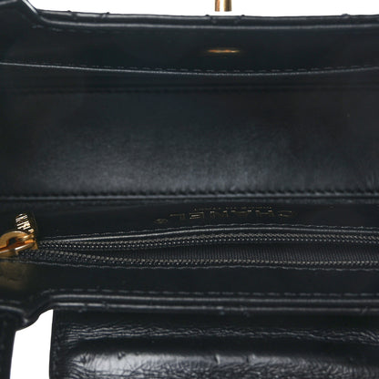 Chanel Shiny Aged Calfskin Quilted Nano Kelly Shopper Black 5 of 10