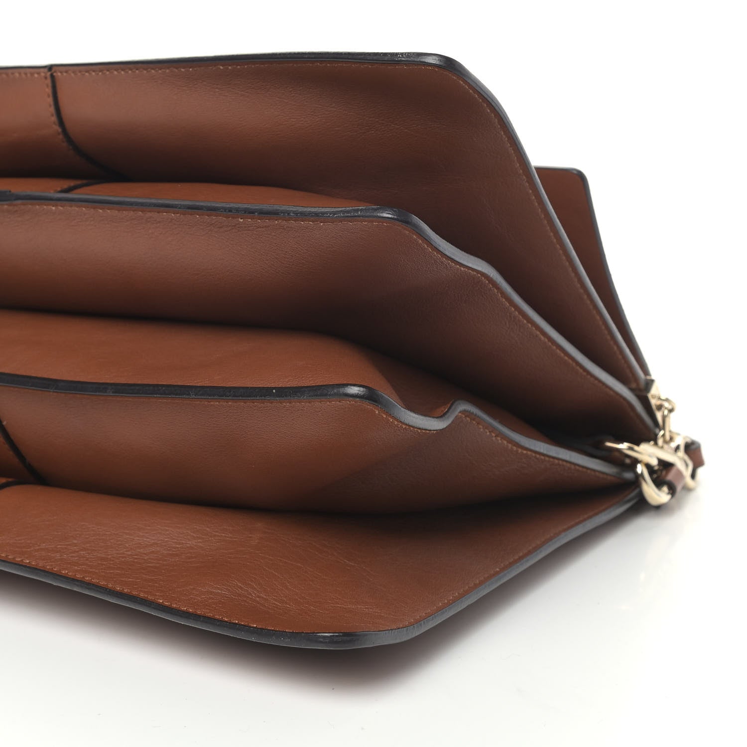 Chloe Suede Calfskin Medium Faye Shoulder Bag Tobacco 9 of 11