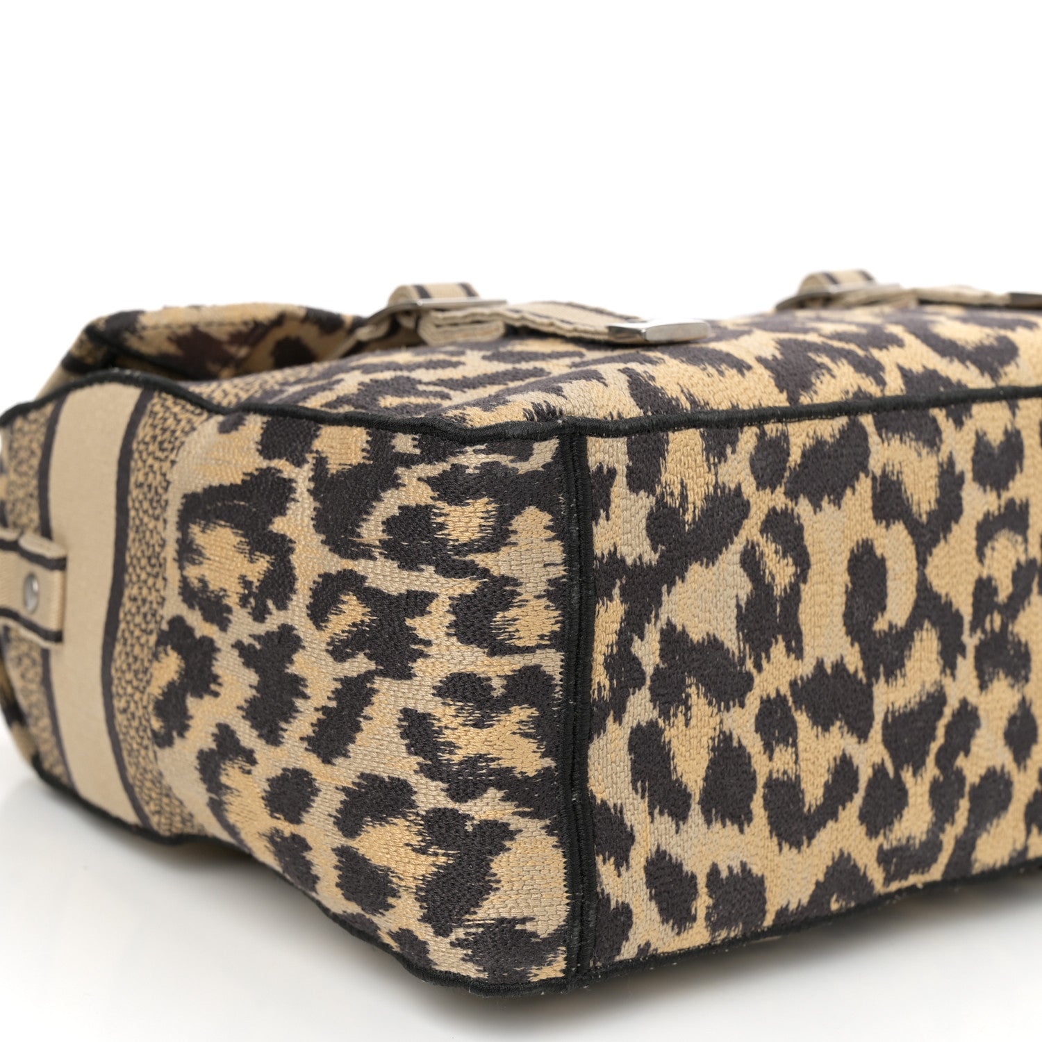 Christian Dior Canvas Mizza Embroidered Leopard Medium Diorcamp Messenger Beige 9 of 10