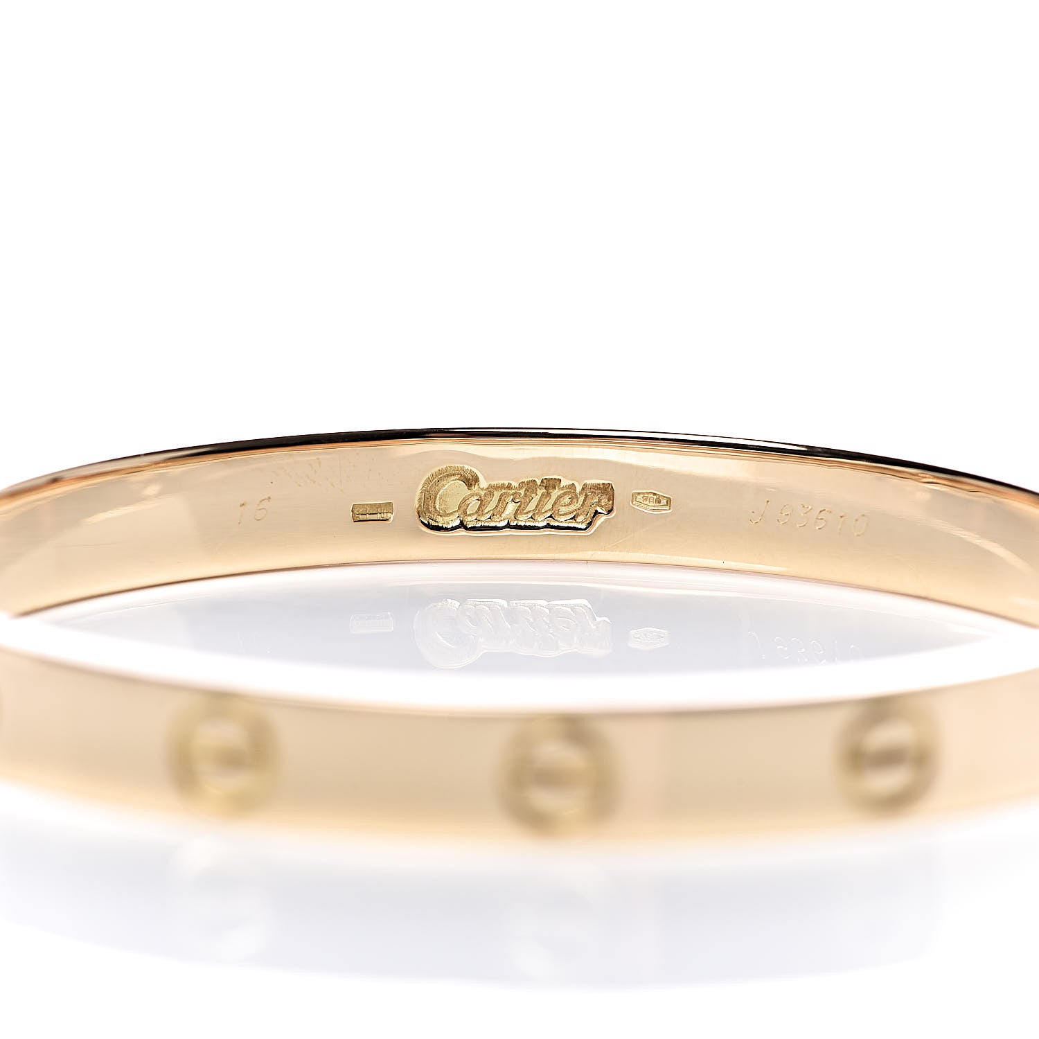 Cartier 18K Yellow Gold LOVE Bracelet 16 5 of 6