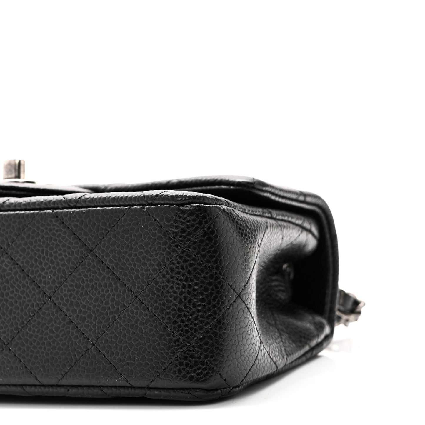 Caviar Quilted Mini Rectangular Flap Black