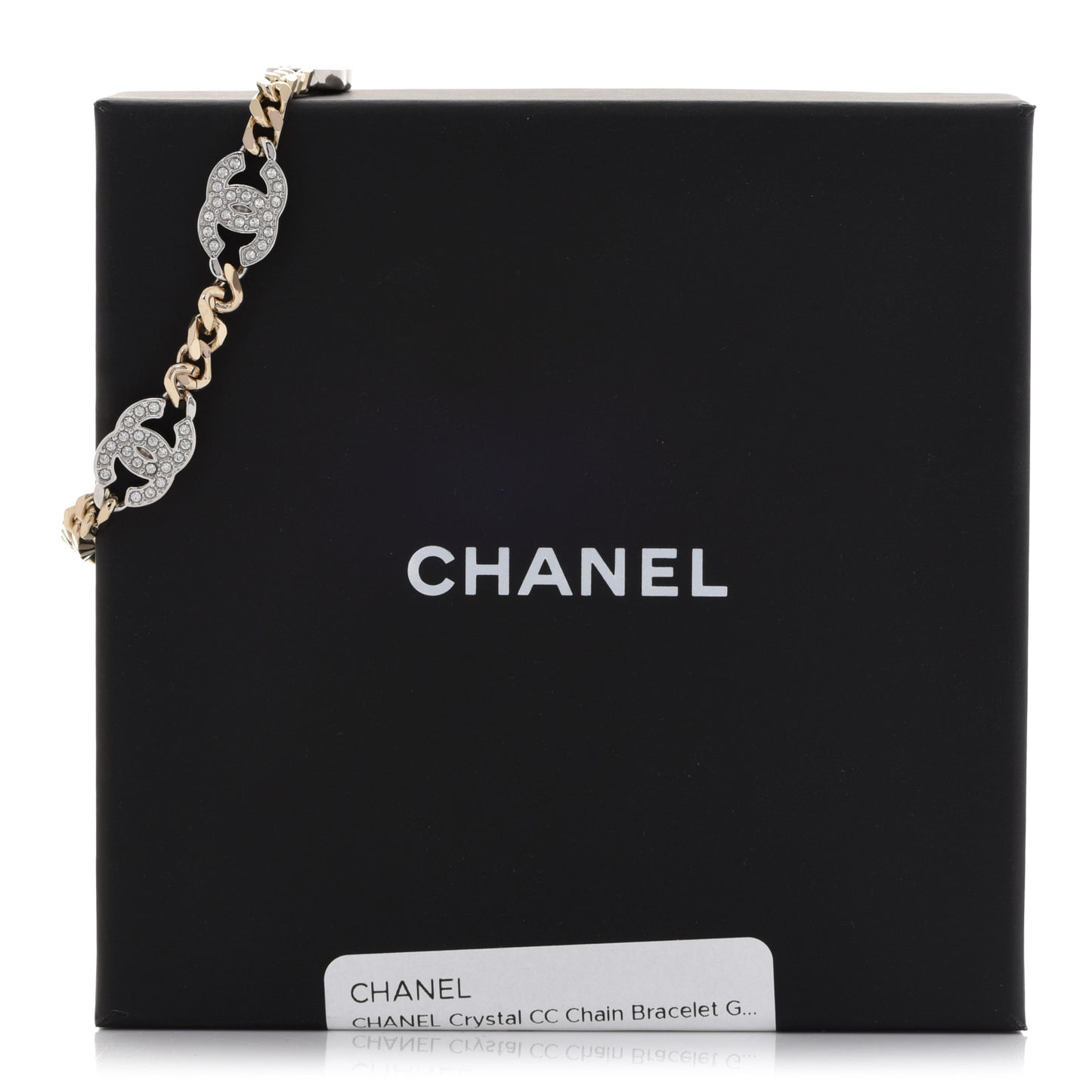Crystal CC Chain Bracelet Gold Silver