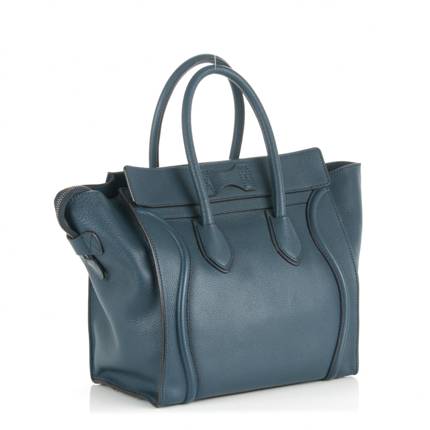 Drummed Calfskin Mini Luggage Orage