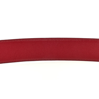 Hermes Epsom 42mm Constance 2 H Belt 80 32 Black Rouge Vif 3 of 5