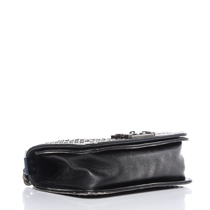 Chanel Faded Calfskin Quilted Small Studded Boy Flap Grey 4 of 14