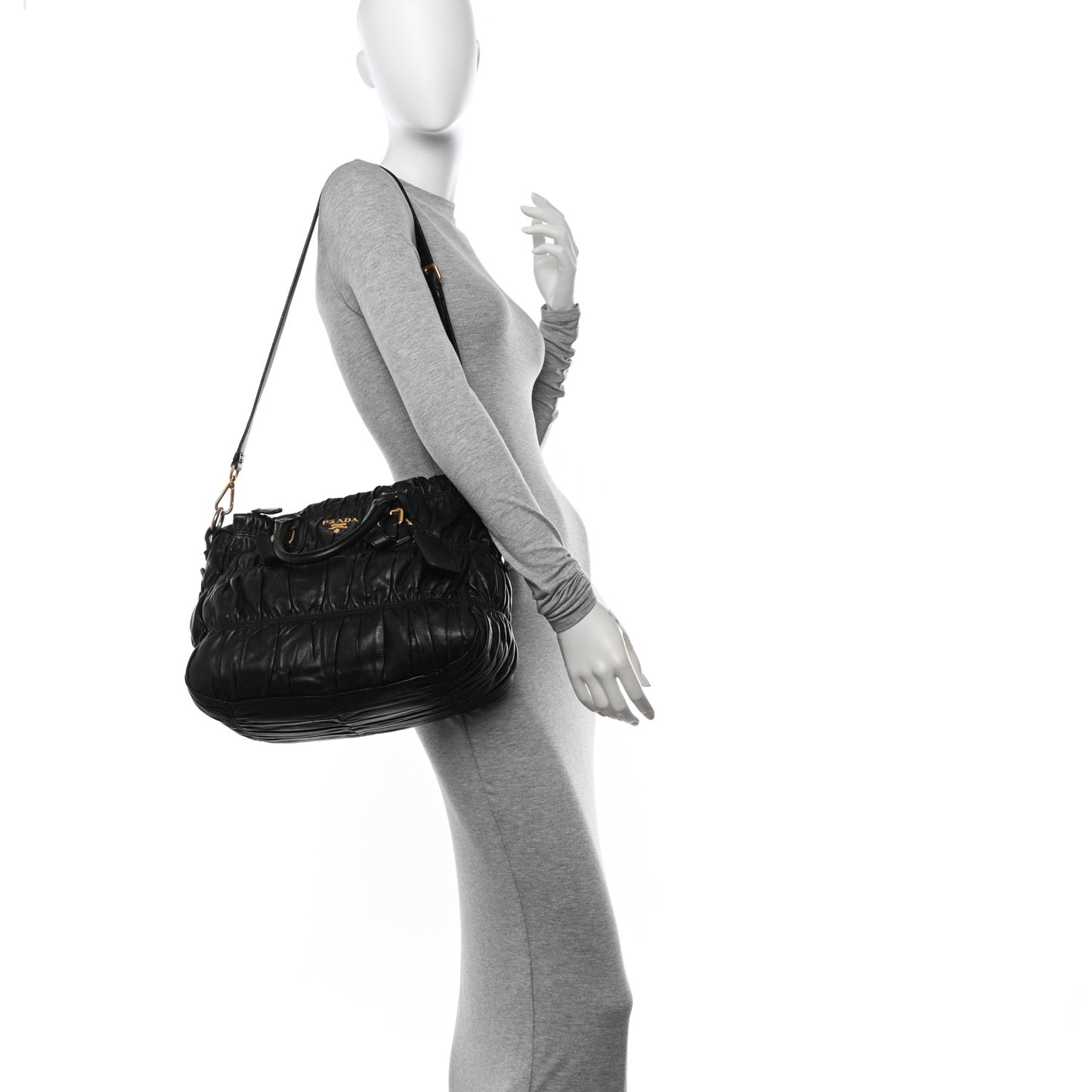 Nappa Gaufre Tote Black