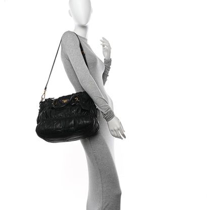 Prada Nappa Gaufre Tote Black 2 of 12